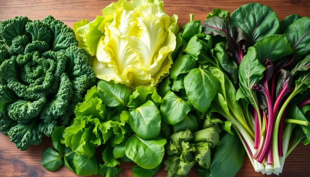 a group of green vegetables